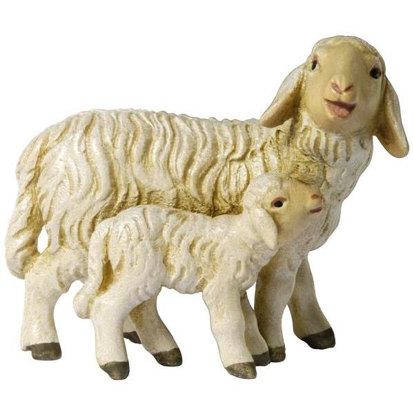 Schaf mit Lamm - lasiert