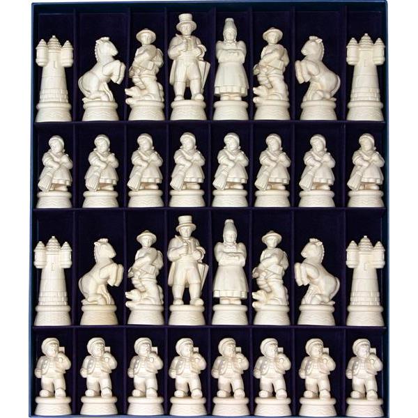 Farmer chess set with box - natural