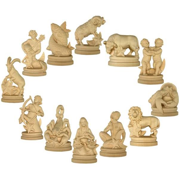 Set of 12 zodiac figures - natural