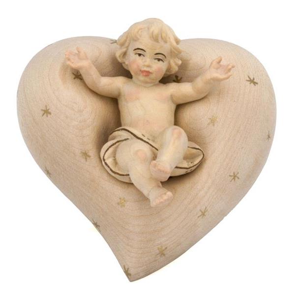 Baby jesus in heart - gold board