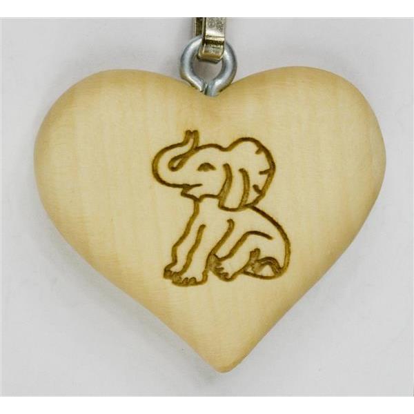 Porta chiavi elefante - naturale con scritta